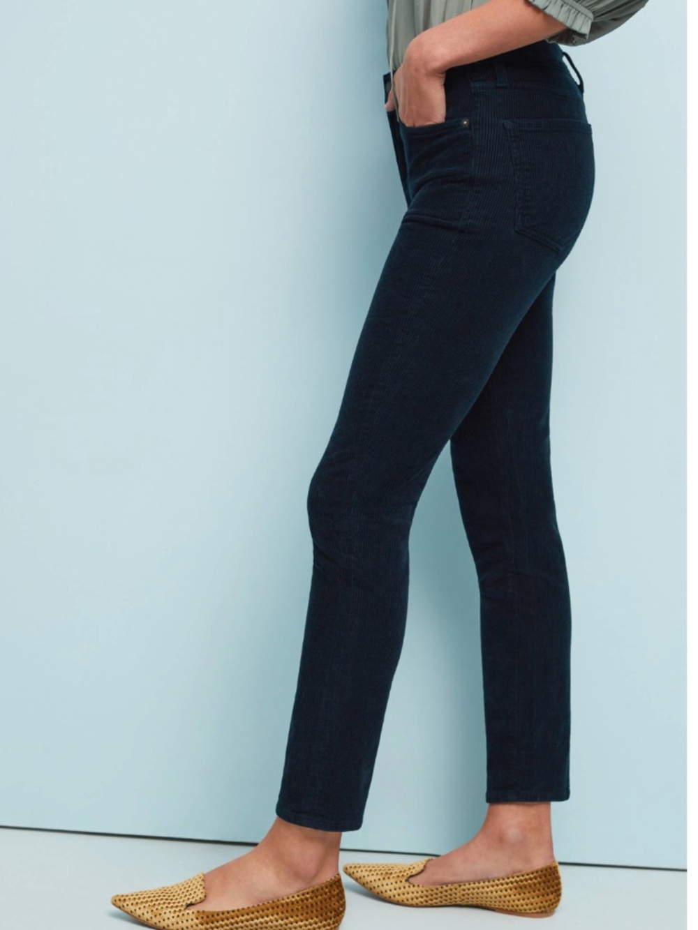 Citizens of Humanity Olivia High-Rise Corduroy Slim Ankle Jeans - 26